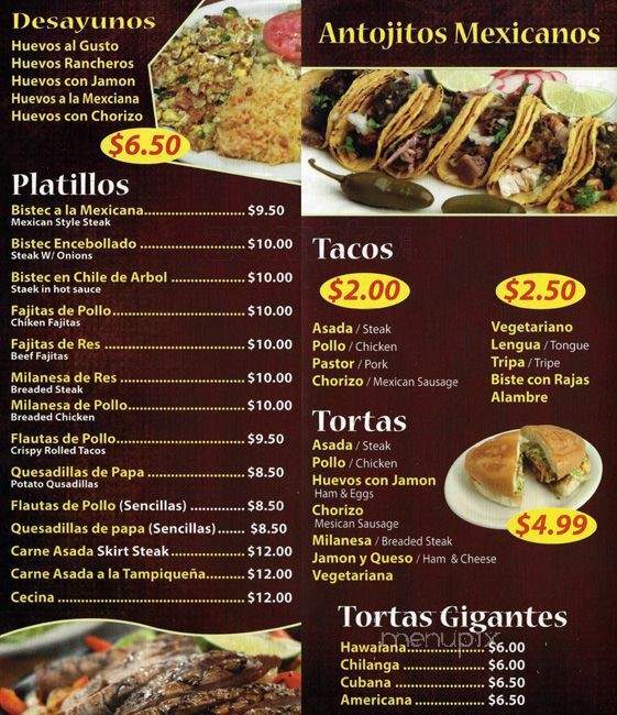 Panaderia la Mexicana - Chicago, IL menu_pic