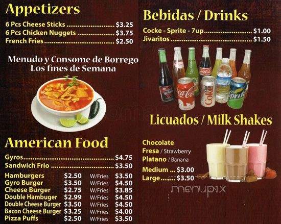 Panaderia la Mexicana - Chicago, IL menu_pic
