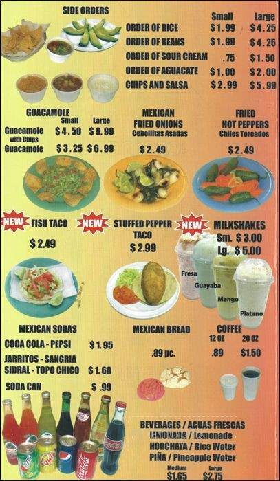 El Original Chavas Tacos - Chicago, IL menu_pic