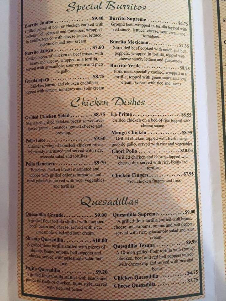 Jalisco Mexican Restaurant - Lindsborg, KS menu_pic