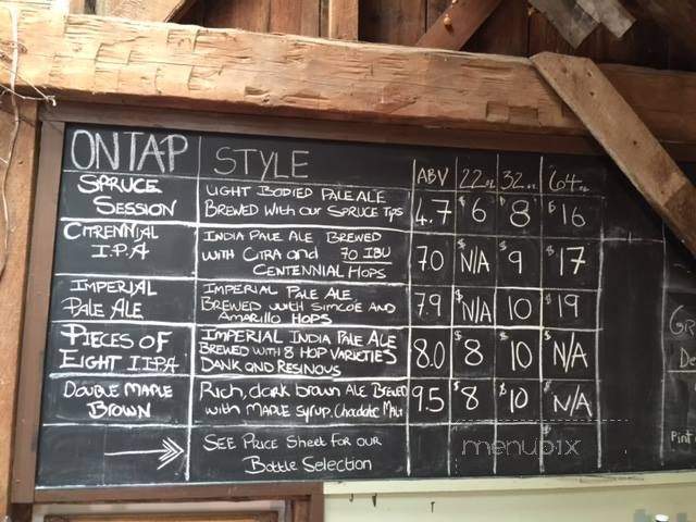 Foley Brothers Brewery - Brandon, VT menu_pic