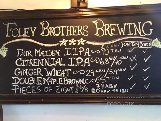 Foley Brothers Brewery - Brandon, VT menu_pic