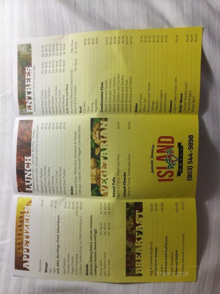 Island Grill - Columbia, SC menu_pic