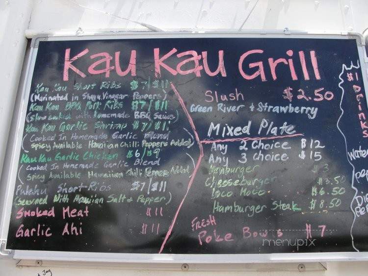 Kau Kau Grill - Honolulu, HI menu_pic