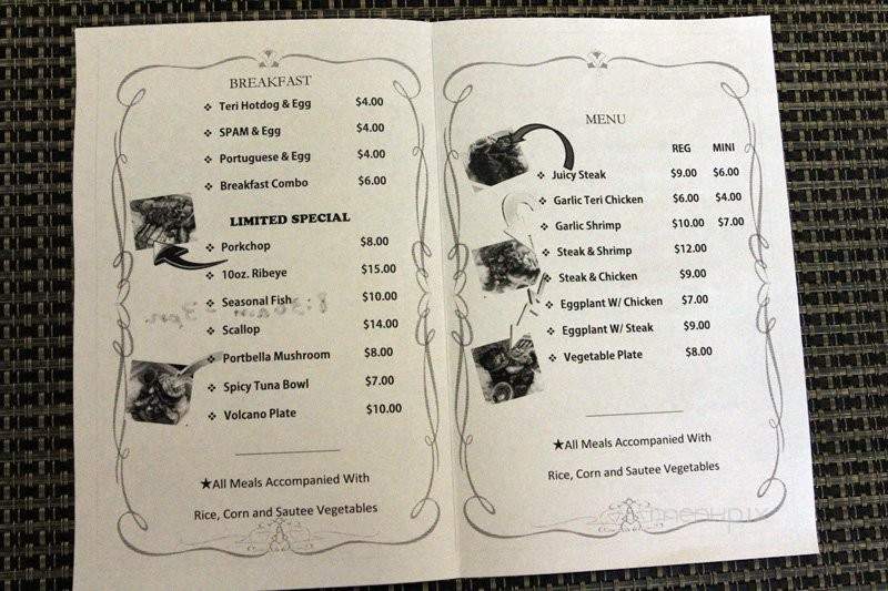 Blue Teppanyaki House - Honolulu, HI menu_pic
