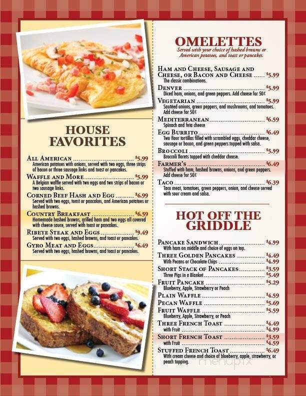 Family Table Restaurant - Brazil, IN menu_pic