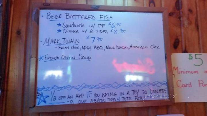 Toby Hill Bar & Grill - Clarion, PA menu_pic