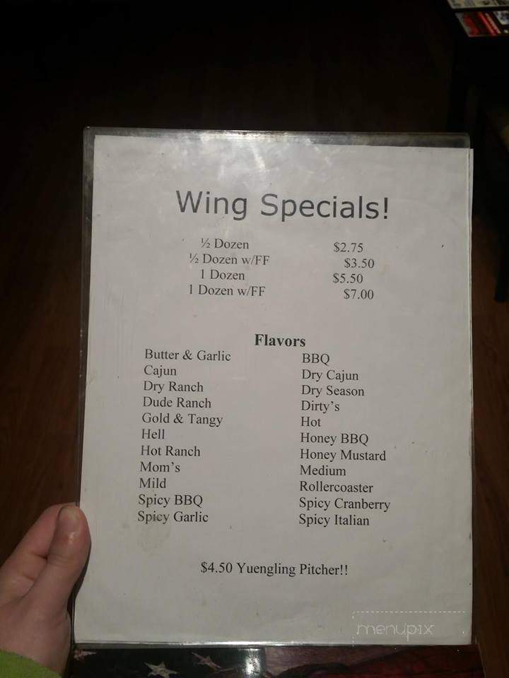Toby Hill Bar & Grill - Clarion, PA menu_pic