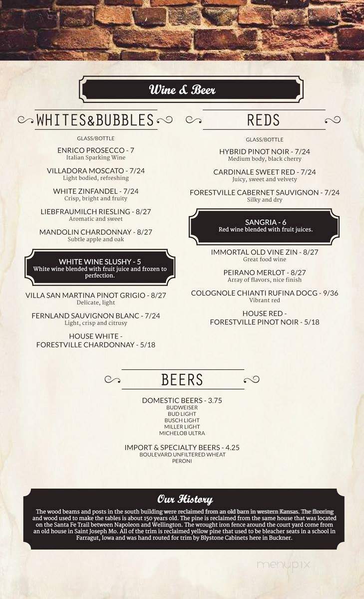 Tuscono's Wood Fired Pizza and Pasta - Buckner, MO menu_pic