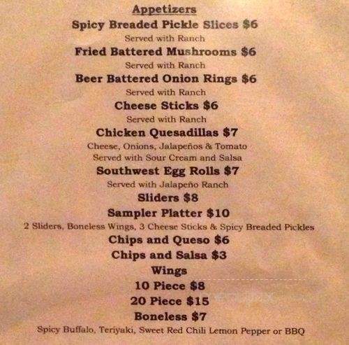 Mccullars Irish Pub & Grill - Arlington, TX menu_pic