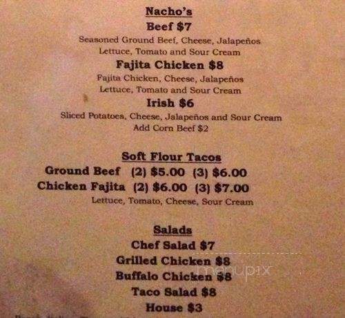 Mccullars Irish Pub & Grill - Arlington, TX menu_pic