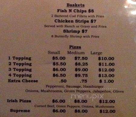 Mccullars Irish Pub & Grill - Arlington, TX menu_pic
