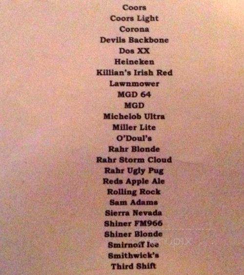 Mccullars Irish Pub & Grill - Arlington, TX menu_pic