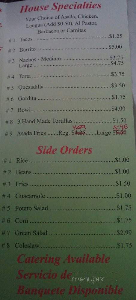 The Station Mexican Food - Los Angeles, CA menu_pic