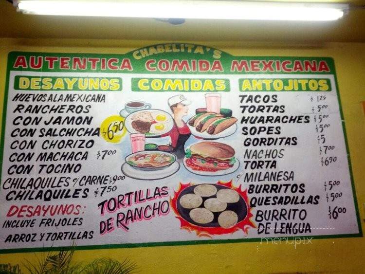 Chabelitas Restaurant - Pacoima, CA menu_pic