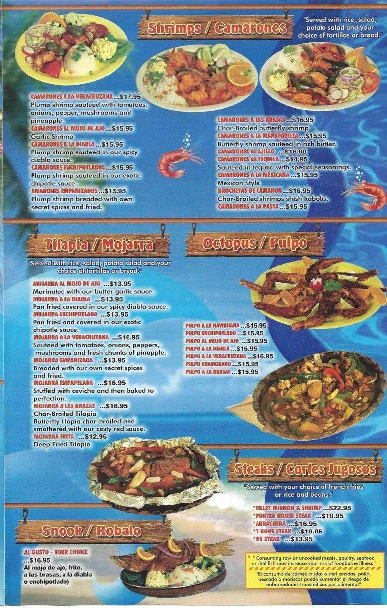 La Canoa - Waukegan, IL menu_pic