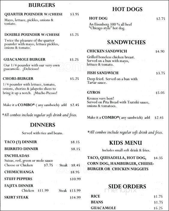 Chorizo Grill - Elgin, IL menu_pic