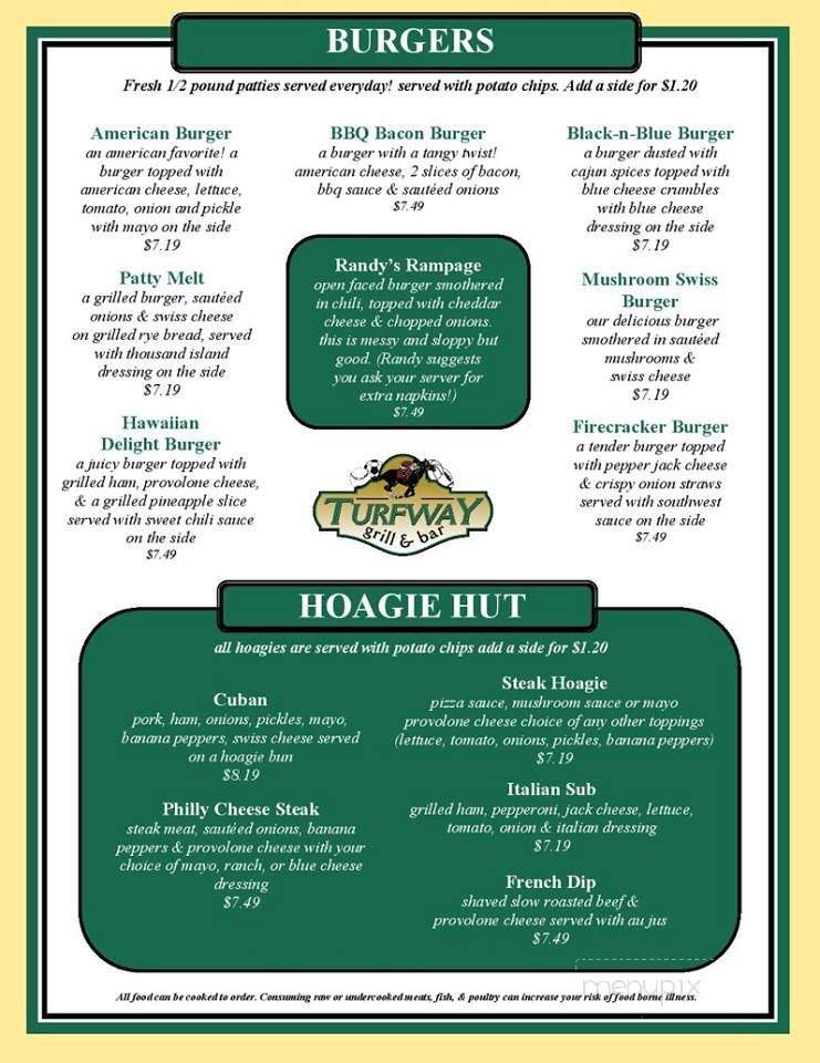 Turfway Grill and Bar - Florence, KY menu_pic