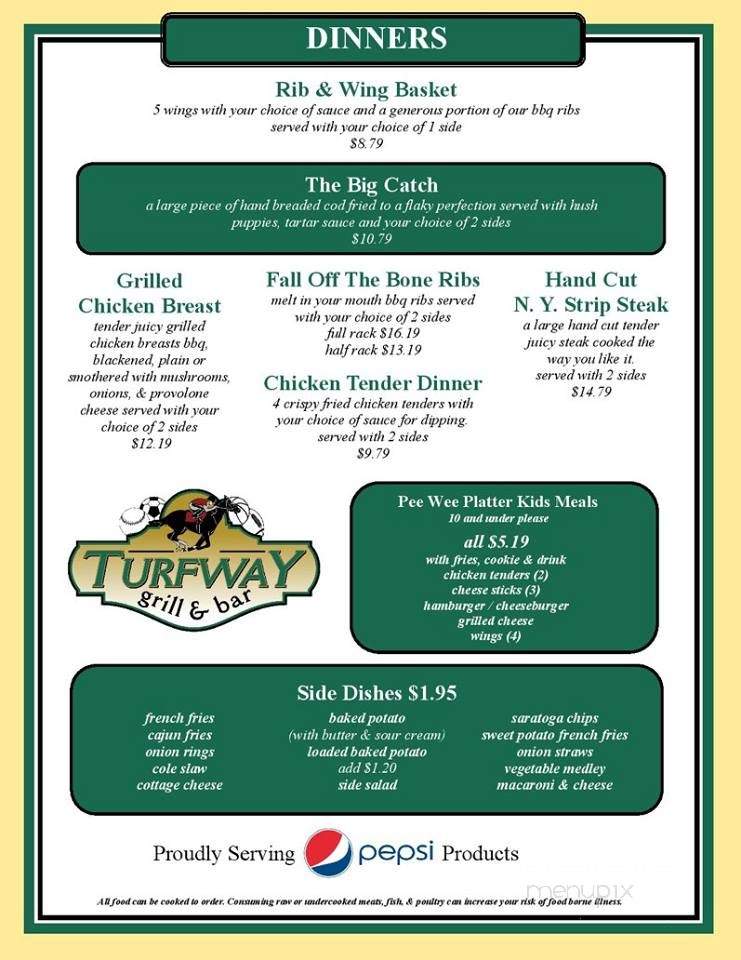 Turfway Grill and Bar - Florence, KY menu_pic