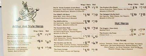 Pasta Gallery - Oakville, CT menu_pic