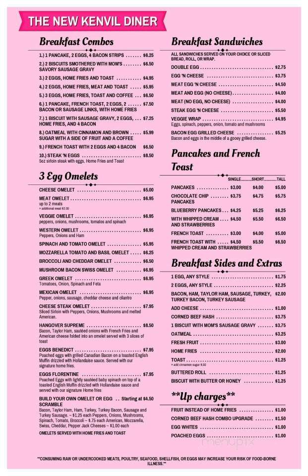 The New Kenvil Diner - Kenvil, NJ menu_pic