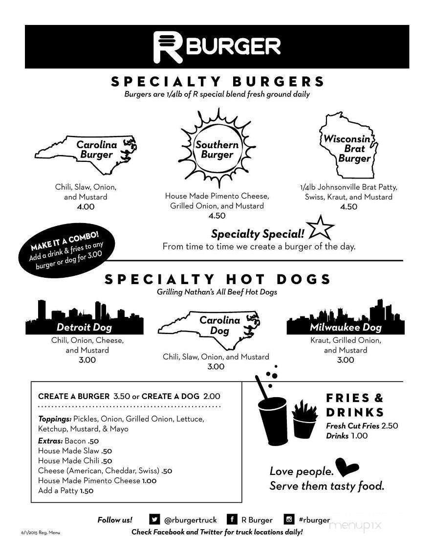 R Burger - Fayetteville, NC menu_pic