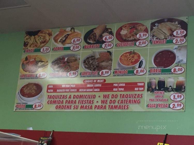 Menu of Panaderia La Michoacana in Sacramento, CA 95820