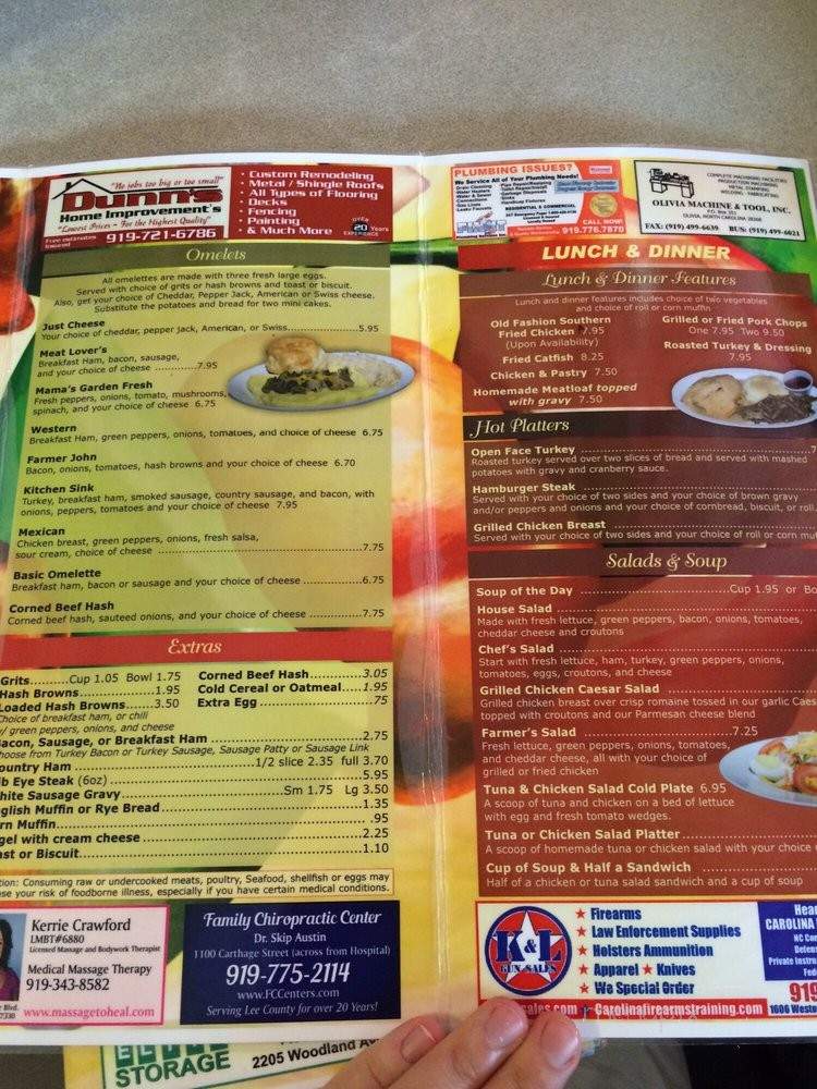 Tramway Diner - Sanford, NC menu_pic