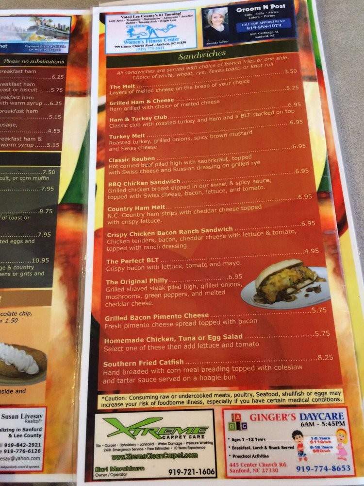 Tramway Diner - Sanford, NC menu_pic