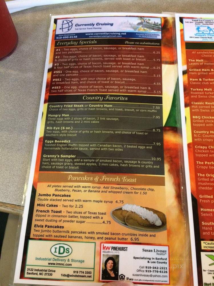Tramway Diner - Sanford, NC menu_pic