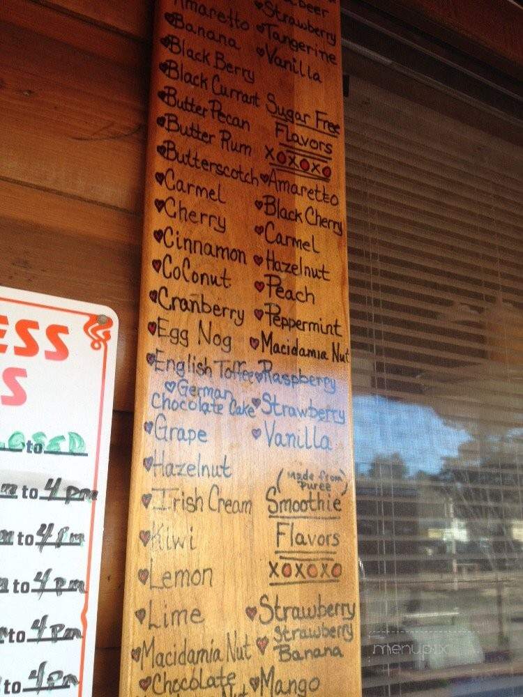 Perky's Expresso - Overgaard, AZ menu_pic
