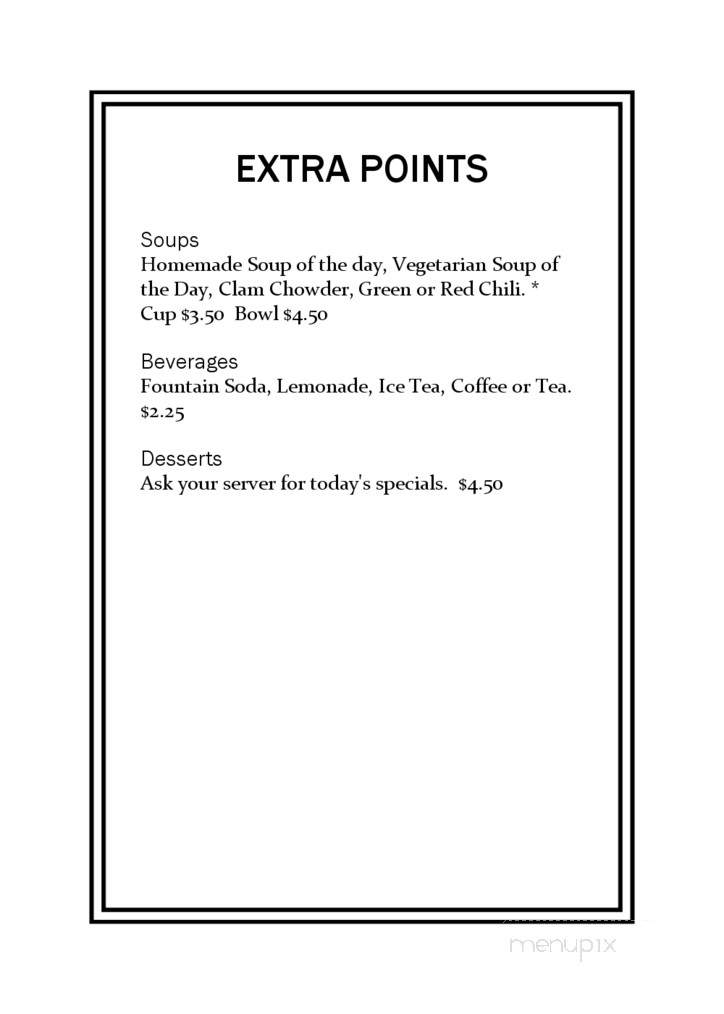 Cassidy's Sports Grill - Johnstown, CO menu_pic