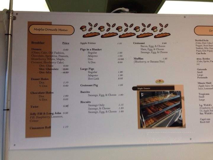 Maple Donuts - Carrollton, TX menu_pic