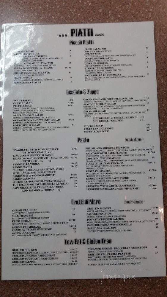 Piatti - Succasunna, NJ menu_pic