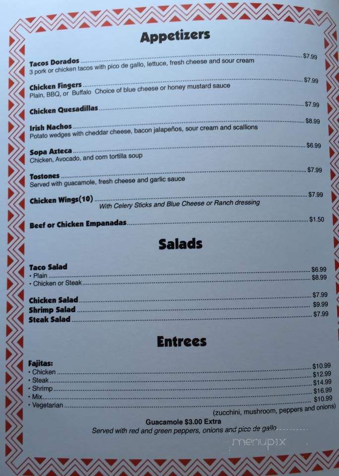 Cancun Mexican Restaurant - Dracut, MA menu_pic