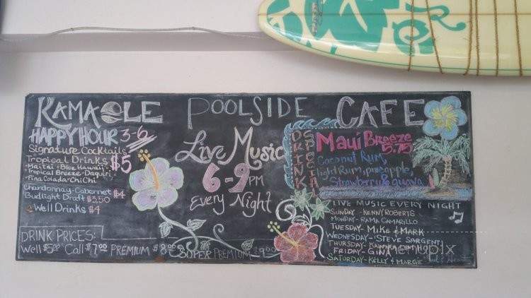 Kamaole Poolside Cafe - Kihei, HI menu_pic
