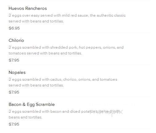 Cocina Michoacana 2 - Sonora, CA menu_pic