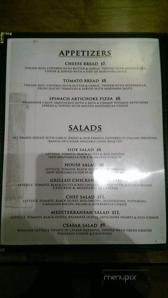 Capparelli Bros - Fair Oaks Ranch, TX menu_pic