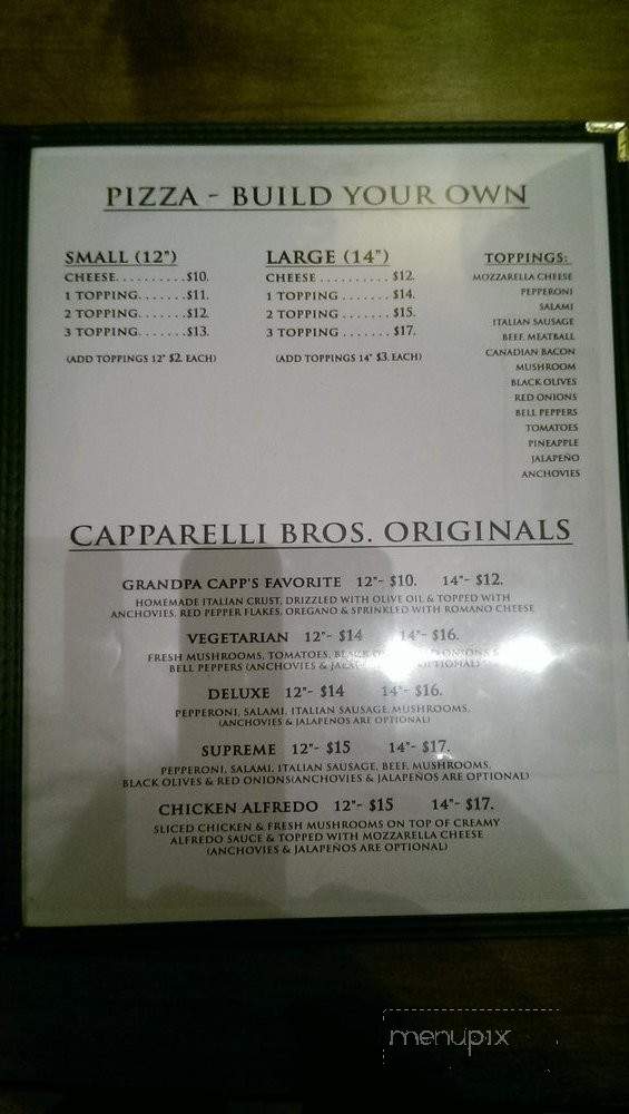 Capparelli Bros - Fair Oaks Ranch, TX menu_pic