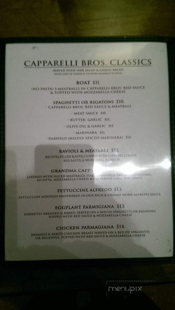 Capparelli Bros - Fair Oaks Ranch, TX menu_pic