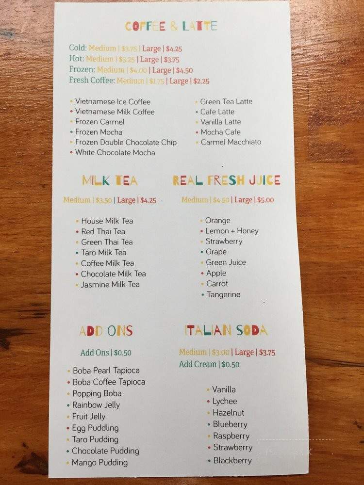 Boba Time - Mobile, AL menu_pic