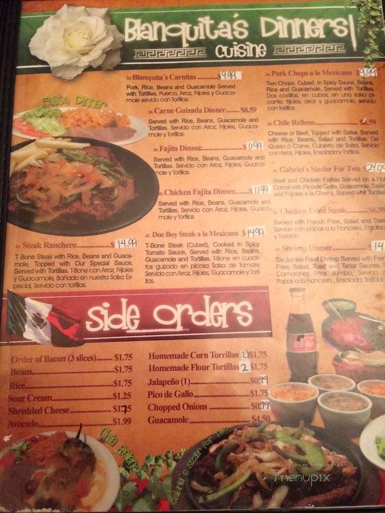 Blanquita's Mexican Restaurant - Jacinto City, TX menu_pic