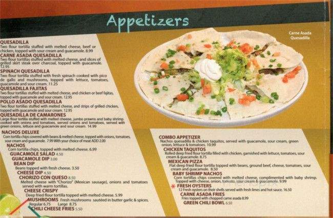 El Jimador Cinco - Denver, CO menu_pic