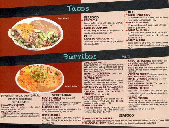 El Jimador Cinco - Denver, CO menu_pic