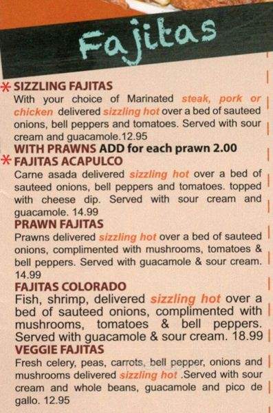 El Jimador Cinco - Denver, CO menu_pic