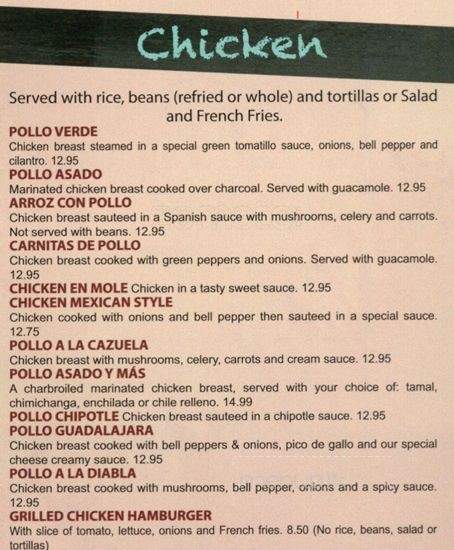 El Jimador Cinco - Denver, CO menu_pic
