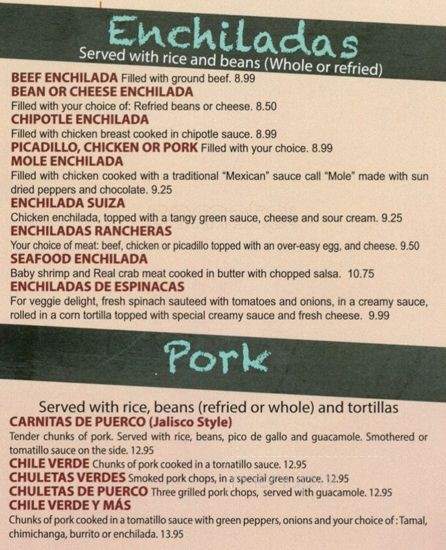 El Jimador Cinco - Denver, CO menu_pic