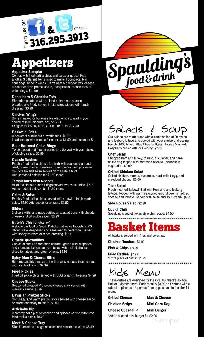 Spaulding's Food & Drink - Andover, KS menu_pic