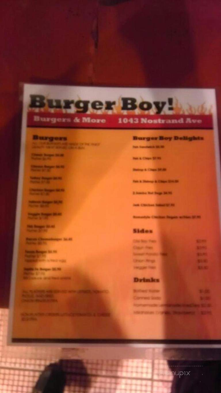 Burger Boy - Brooklyn, NY menu_pic