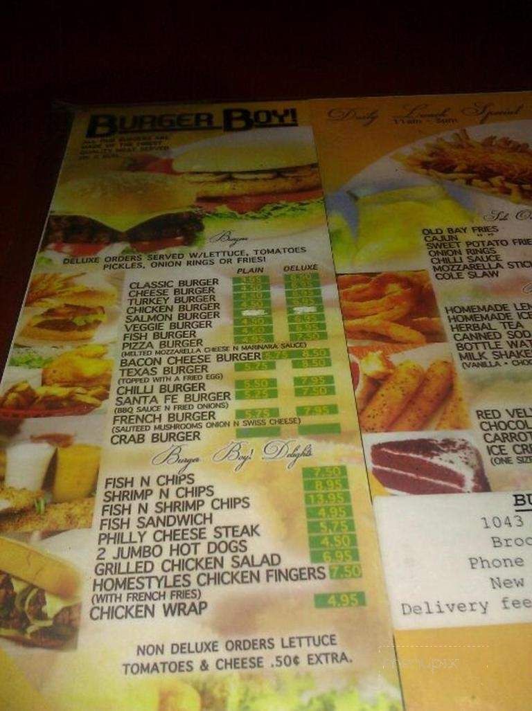 Burger Boy - Brooklyn, NY menu_pic